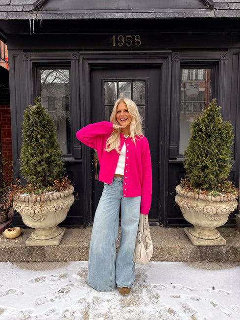 Coco Cutie Cardigan // Fuschia